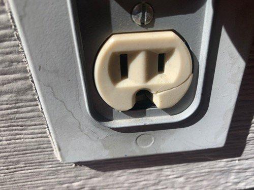 Broken outlet can be very dangerous.