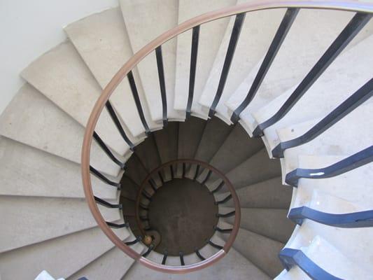 Stairs from museum up into church