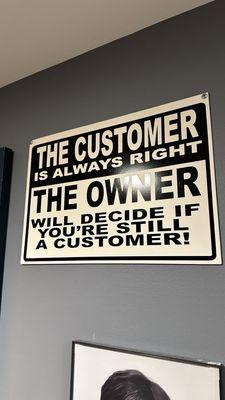 The owners opinion of their customers....