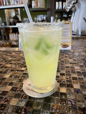 Mansion margarita with muddled jalapeños