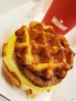 Shake Hands with Wawa's Waffle Sandwich:  !! YUMMMMMMERS !!