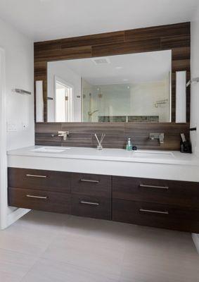 Ultracraft vanity, cabinet designed by Western States team, and interior design by The proposed Plan