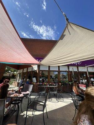 Patio seating.