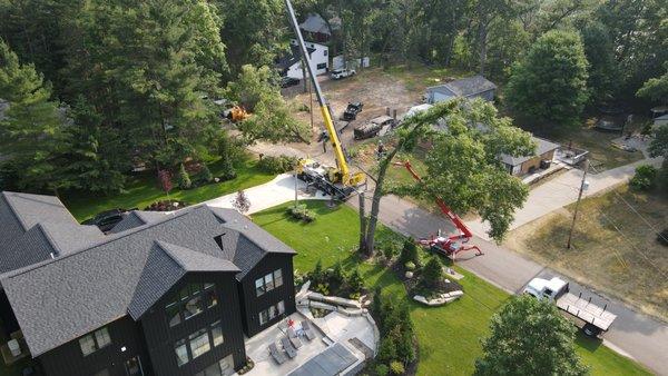 45 ton crane used to keep a perfect yard free from and damage.