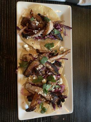 Pork belly tacos