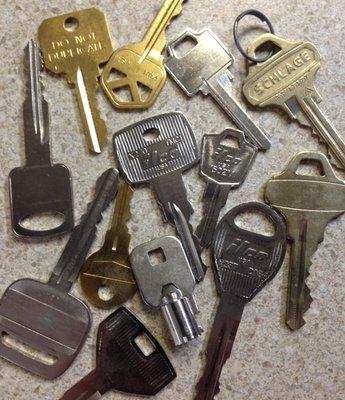 We stock and cut a large selection of keys.