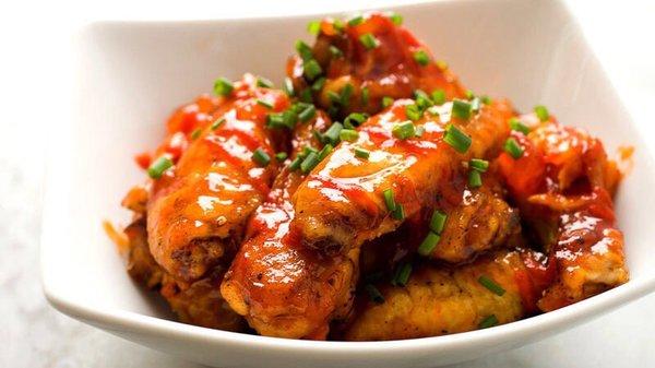 Honey chicken wings are unique to Asia