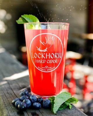 Huckleberry Mojito Cider - This deliciously refreshing cider is the perfect treat for a hot Montana summer day. On Tap for a few more weeks.