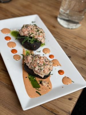 Salmon Tartare on crispy Italian wild rice  Instagram: nycgirlseat