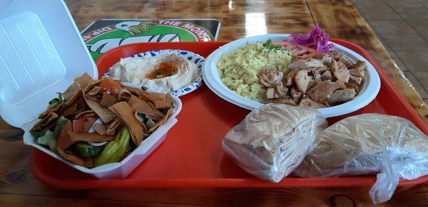 Hummus w/ meat platter