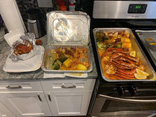 1. Large Shrimp Platter 49. Five oz. Lobster Tail 33. Two lbs. Snow Crab Cluster Combo Plate