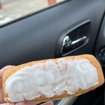 Another donut with minimal icing. Didn't even make it to the edges.