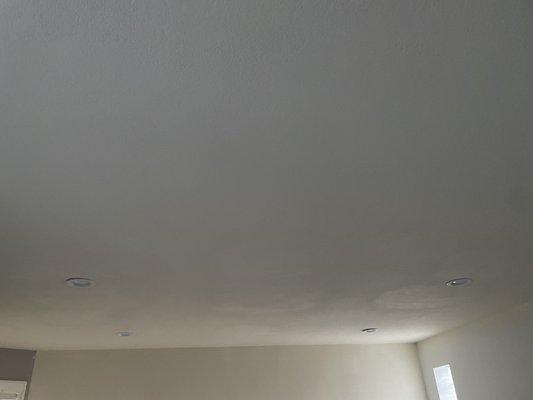 Patchy ceilings after texture and paint by Raul