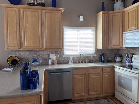 Maple cabinets before