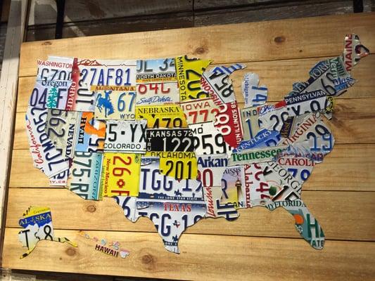 US map with state plates!