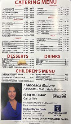 Children's menu