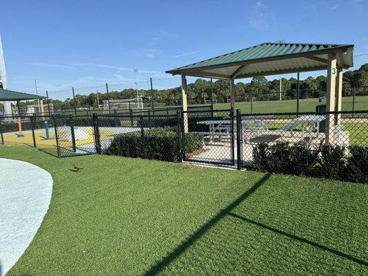 Splash pad with baby section,