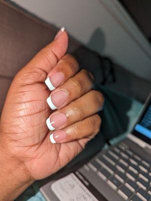 French tip nails by Tom