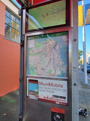 Nice map showing all the muni lines plus a live map showing where your bus is