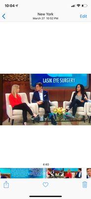 Dr. Rapoport explaining LASIK eye surgery on the Dr. Oz show.