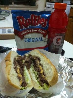 Hot roast beef sandwich and other goods from Mars