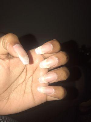 How the other lady nail tech did my nails