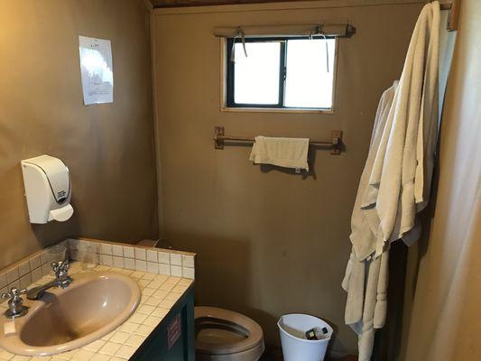 Bathroom inside the cabin