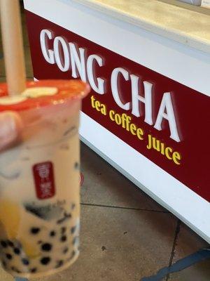 Earl Grey Milk Tea with 3J (Grass Jelly, Pudding, & Boba)