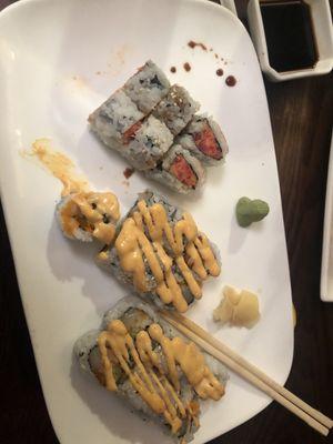 Spicy Tuna Roll and Spicy Scallop Roll