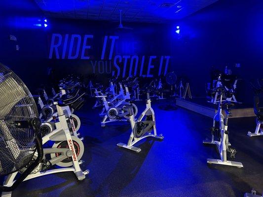 O2 Fitness Cycle Room