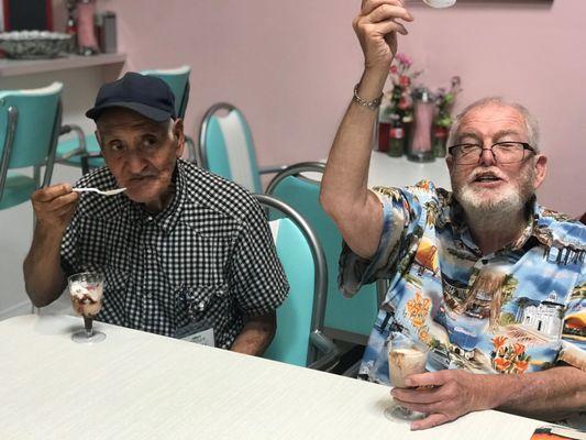 Ice cream in Rosie's Diner!