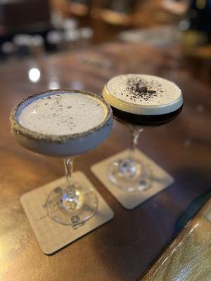 S'mores martini and classic espresso martini