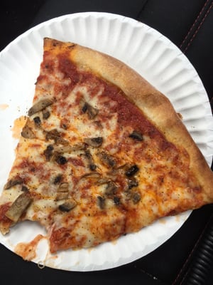 Mushroom Pizza slice.