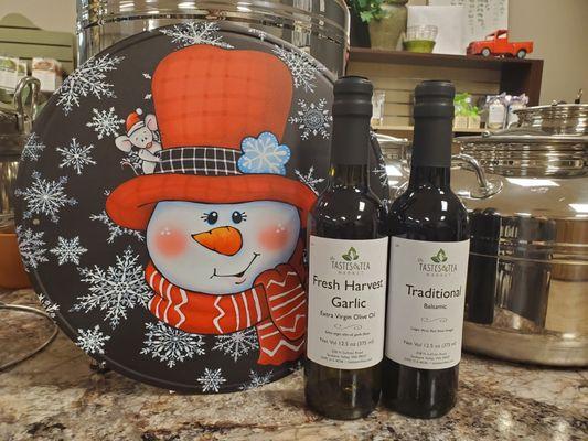 Frosty loves our olive oils and balsamic vinegars