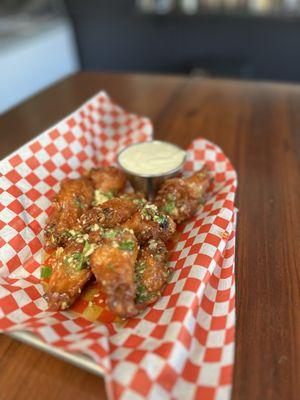 Honey cilantro garlic wings