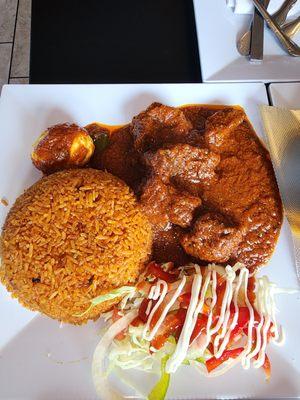 Jollof rice with beans