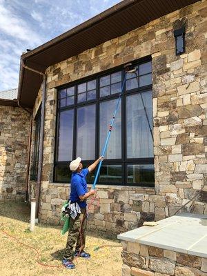 Doing a window cleaning project. We do it very well. Please contact us to schedule your next window cleaning.