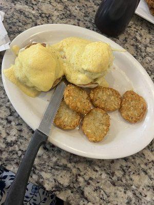 Falafel Benedict with Potato cakes