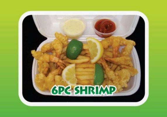 6 SHRIMP With Fries