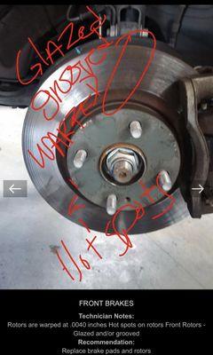 Rotors that did not need replacing