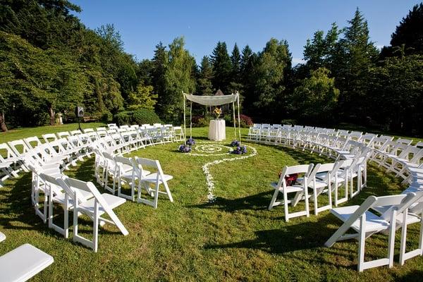 An outdoor wedding