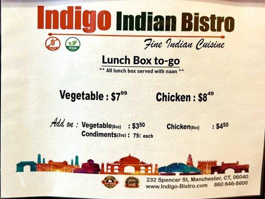 Lunch box to-go options - march 2022