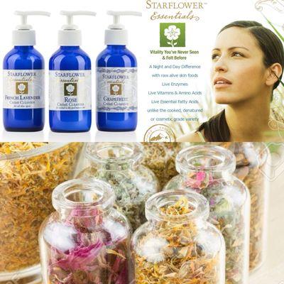 Starflower Essentials Cleansers in stock now! 20% off any retail purchase on your first visit!