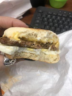 Turkey Sausage Egg and Cheese