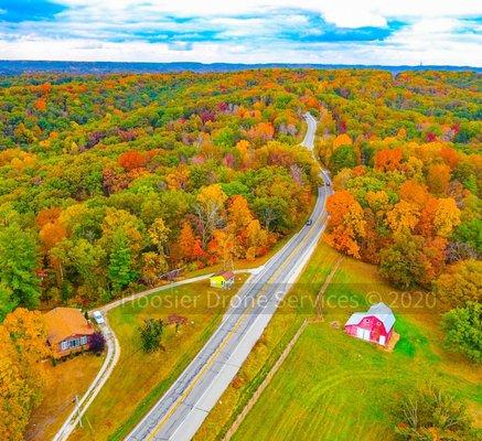 The beautiful drive from Bloomington!