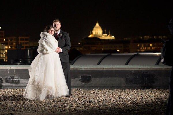 Rooftop of 413 where they let bride and groom up for a price photo shoot