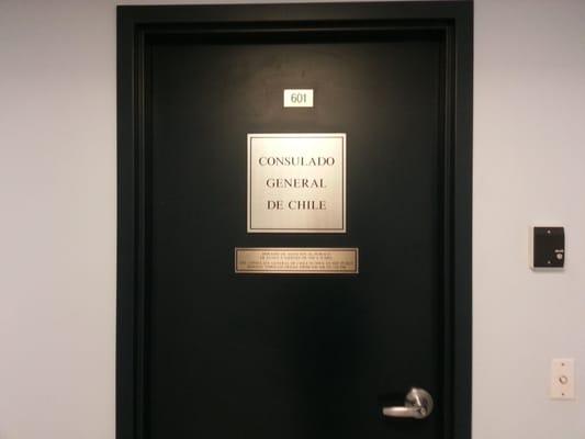 Entrance to the Consulate General of Chile.