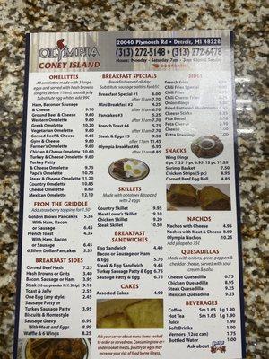 New menu!