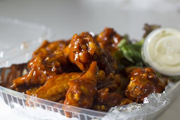 Wings, tossed in chef's very own buffalo sauce