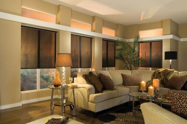 Roller shades come in over 600 different styles and colors.  Also available in solar shades for patios or lanais.